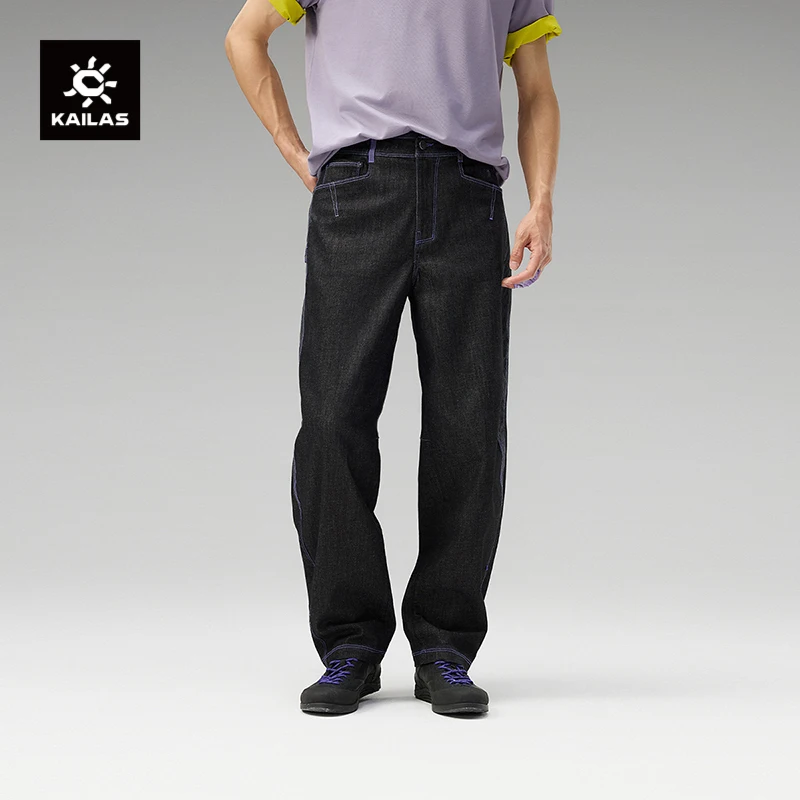 KAILAS New 9A V15 Men's Stretch Denim Pants Durable Tear-resistant And Cut For Bouldering KG2615324