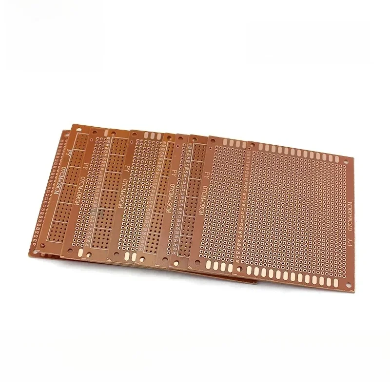 10 SZTUK 7x9 7 * 9 cm Jednostronne prototypowe płytki PCB Uniwersalna płytka Eksperymentalne bakelitowe płytki miedziane Żółte — zdjęcie 2