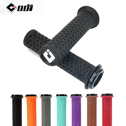 Imagen 1 del producto Puños ODI MTB, manillar de bicicleta de silicona, bloqueo en empuñaduras de bicicleta de montaña, mango de bicicleta impermeable a prueba de polvo, empuñaduras de goma para MTB