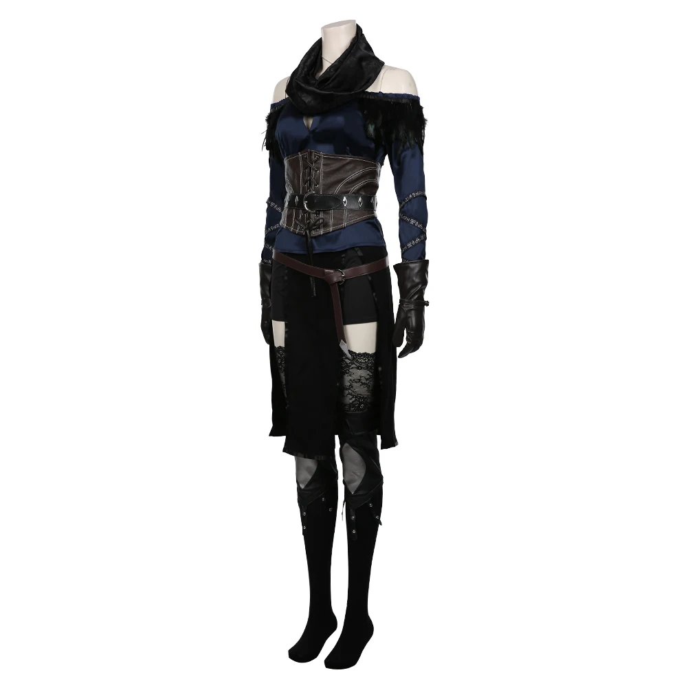 Yennefer Cosplay Fantasia Costume Disguise for Women Girls Clothes Roleplay Medieval Costumes Female Halloween Carnival Suit