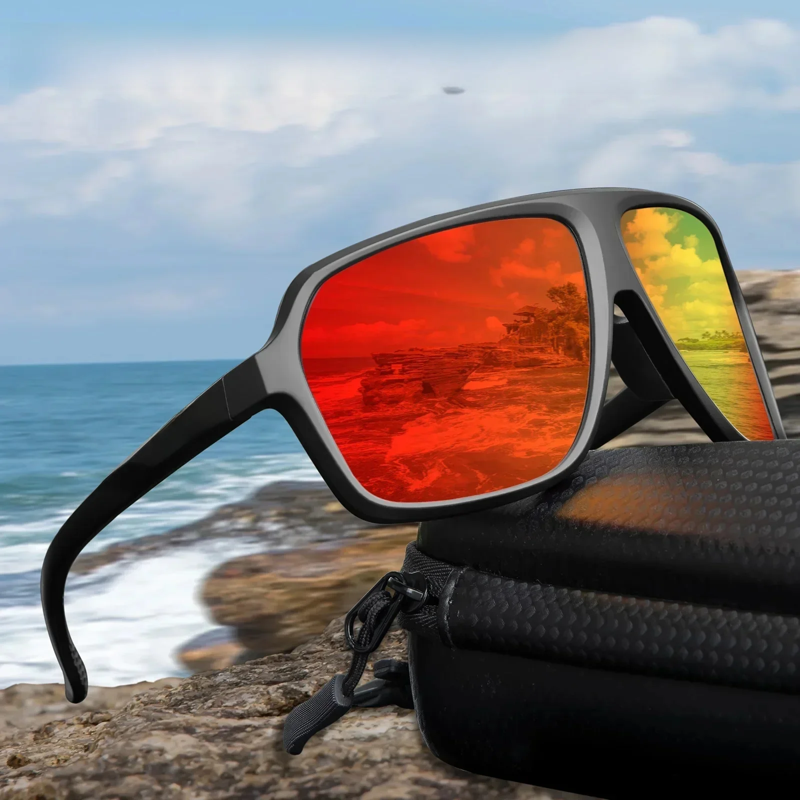 AliExpress SCVCN Scvcn Polarized Fishing Sunglasses Outdoor Sport Entertainment Glasses Outdoor Cycling Road Bike UV400 Protective Frame Glasses