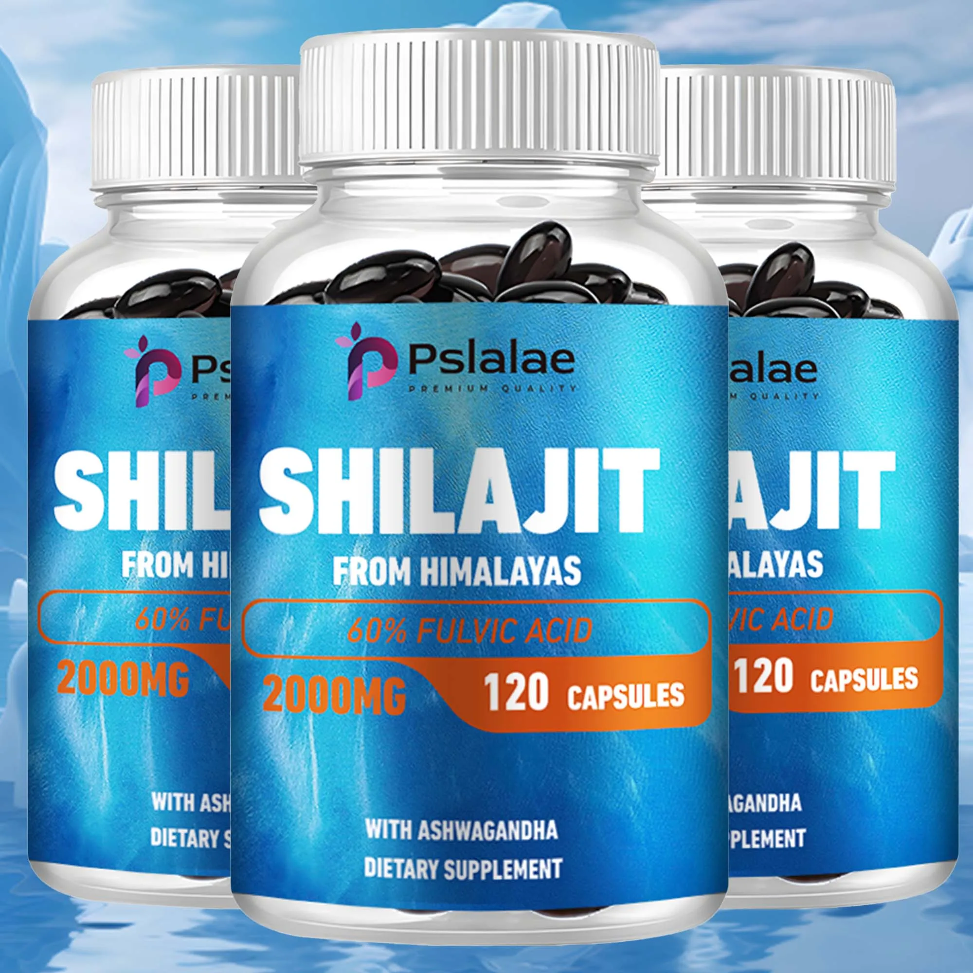 Shilajit - Active Brain, Boost Energy & Immunity, Build Muscle, Relax Mind - 120 Capsules