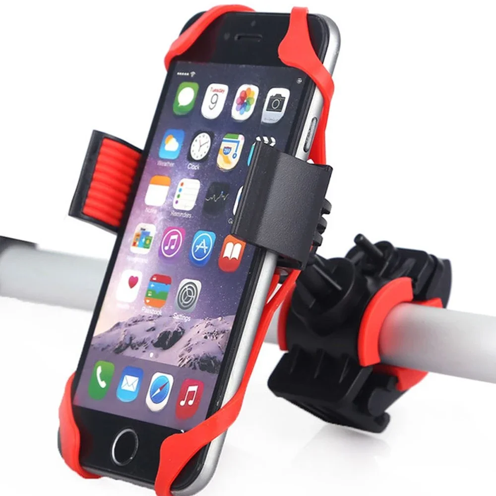 Smartphone soporte de motor para bicicleta, jogo de ferramentas pinza com goma elásticas para fijar