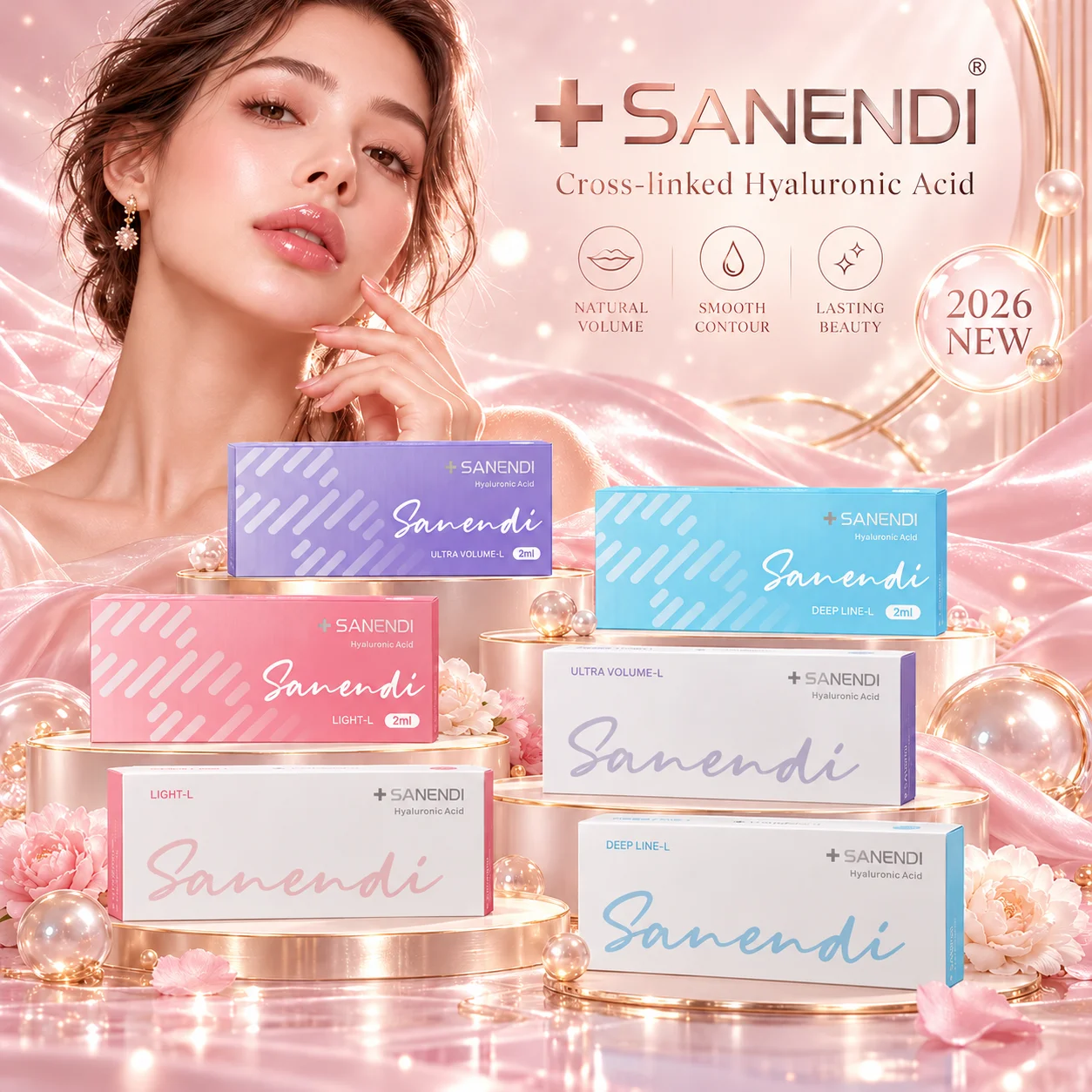 Sanendi Plump Hyaluronic Acid Ampoule 1ml 2ml HA Serum Hydrating Nourishing Glow Korean Skincare