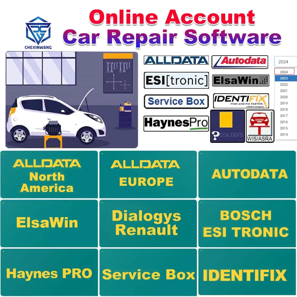 2024 Online Account Car Repair Software Workshop for Autodata Alldata FCA USA Haynes PRO WIS Service Box Identifix Auto Data