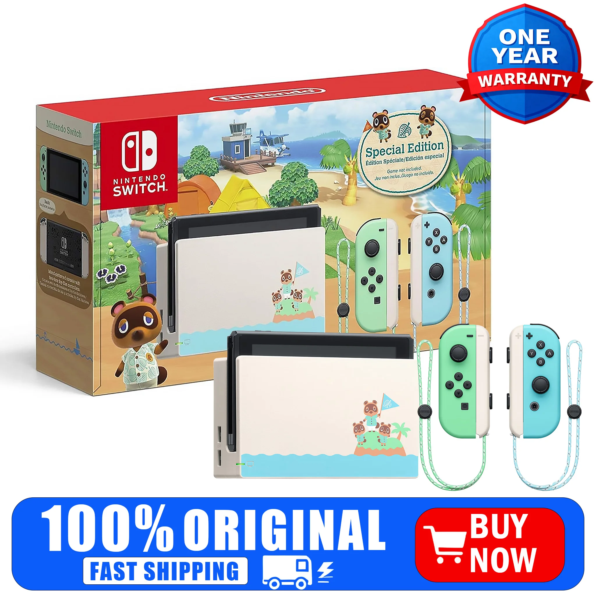 

Консоль Nintendo Switch, издание Animal Crossing New Horizons, сине-зеленая