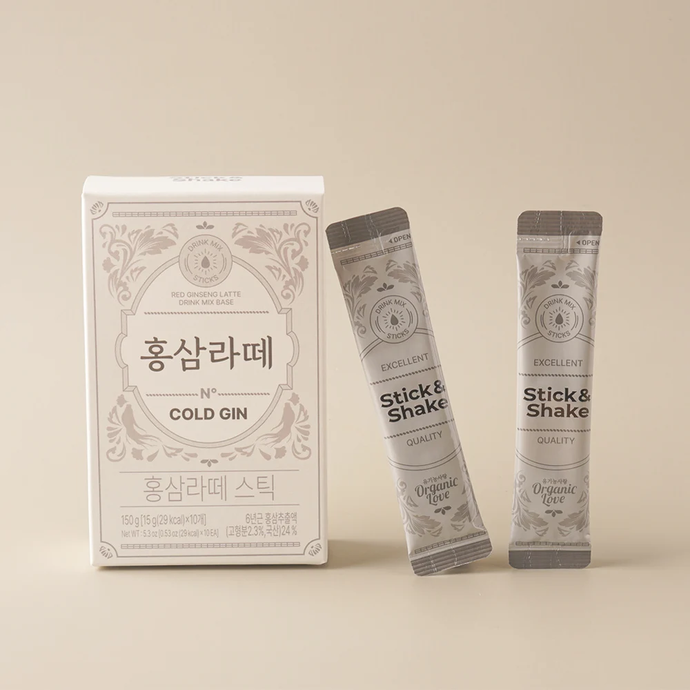 콜드진 홍삼라떼 스틱 홈카페 음료베이스 1팩(15g x 10개입)