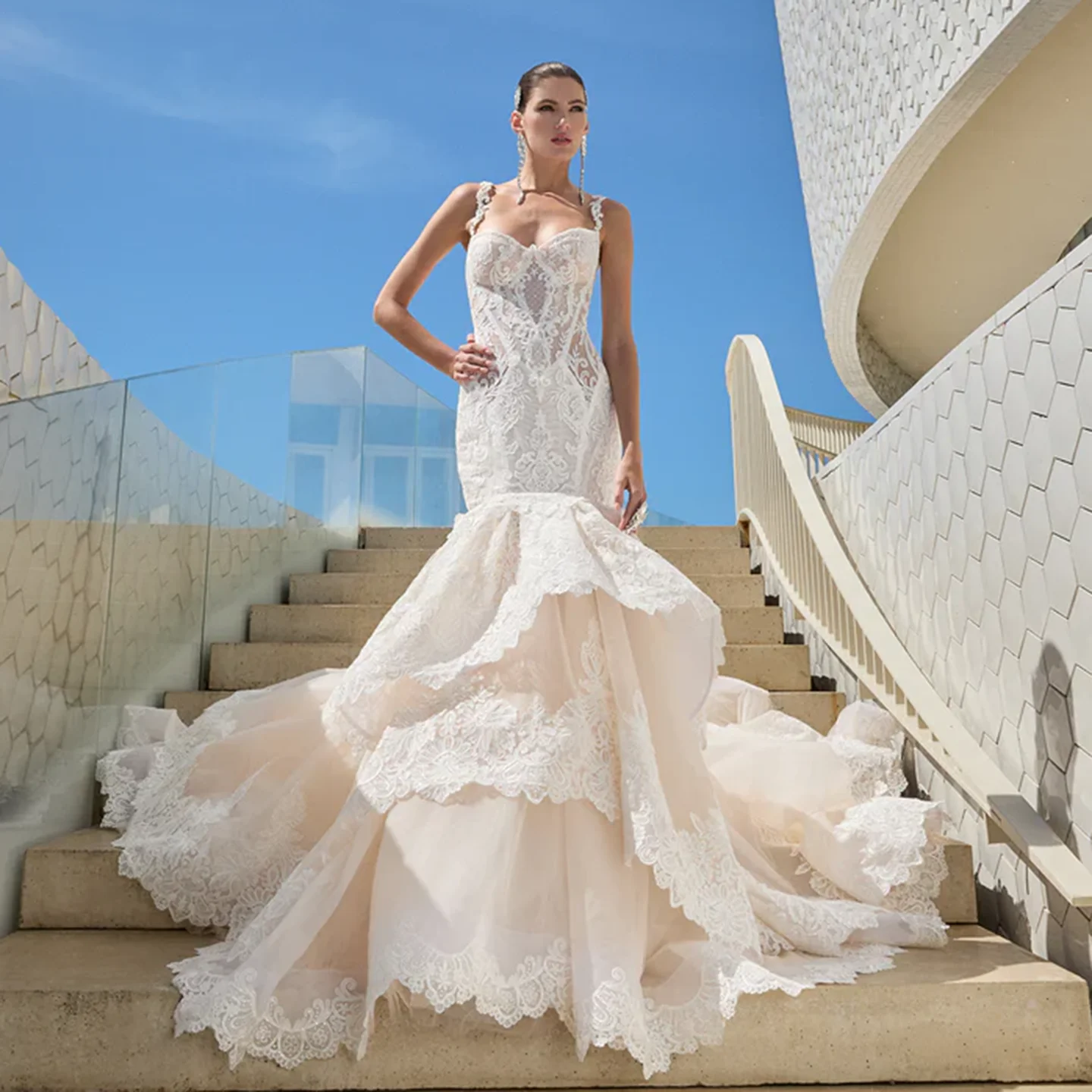 

Sharon Said 2025 сексуальный корсет Русалка Off белый тюль свадебные платья элегантные милые платья невесты со шлейфом SW343 по индивидуальному заказу