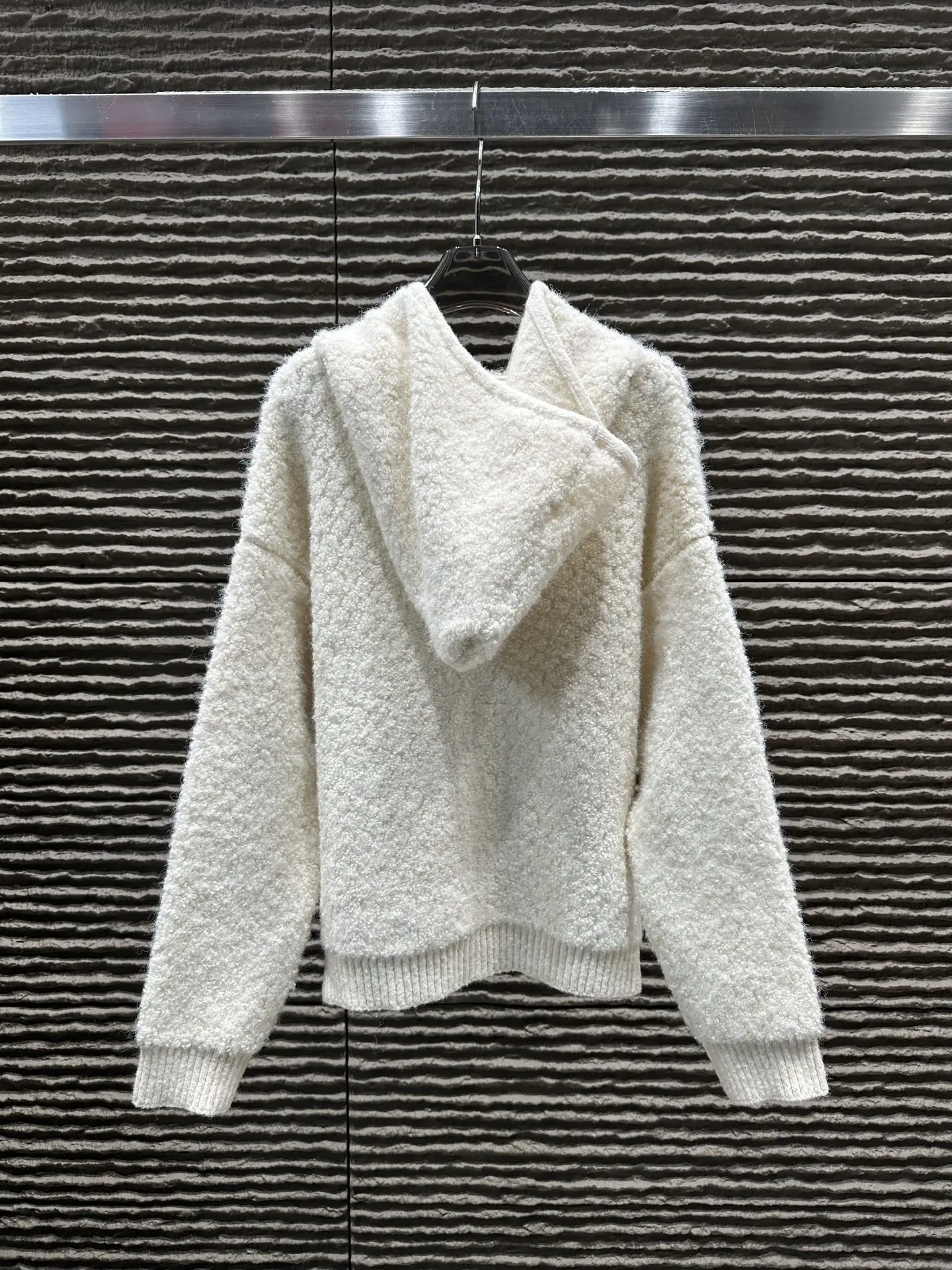 

Новинка осени и зимы 2025 года, толстый шерстяной кардиган с капюшоном на молнии 13