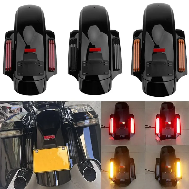 Motorfiets LED CVO Stijl Achterspatbord Systeem Uitbreiding Fascia Set Voor Harley Touring Electra Glide 14-20 Road street Glide FLHR - afbeelding 2