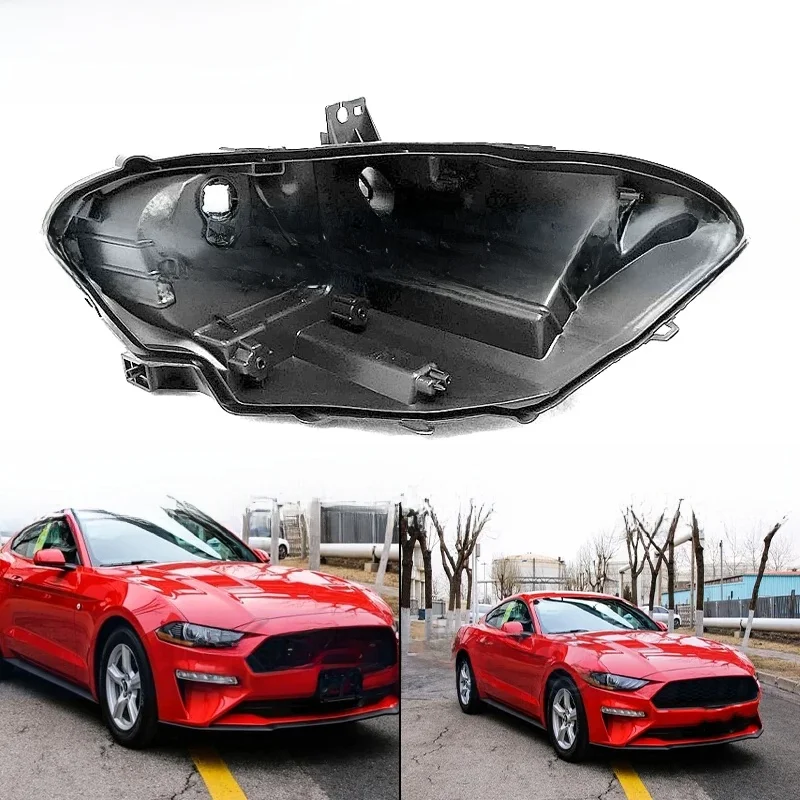 Kamshing Frontscheinwerfer-Basisabdeckung für Ford Mustang (amerikanische Version) 2018–2020 Scheinwerfer-Heckschale, Scheinwerfer-Rückdeckel
