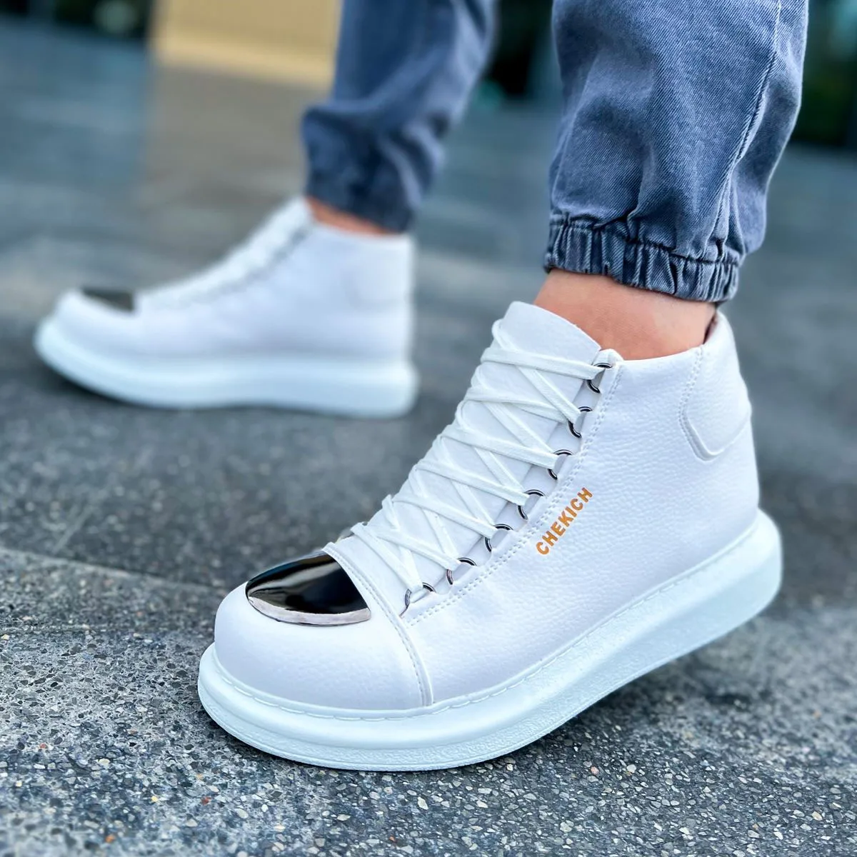 

CHEKICH Original Brand White Roma Mirror 2024 Fashion Men's Boots Running Boots Winter Snow High Quality Men's Boots CH267