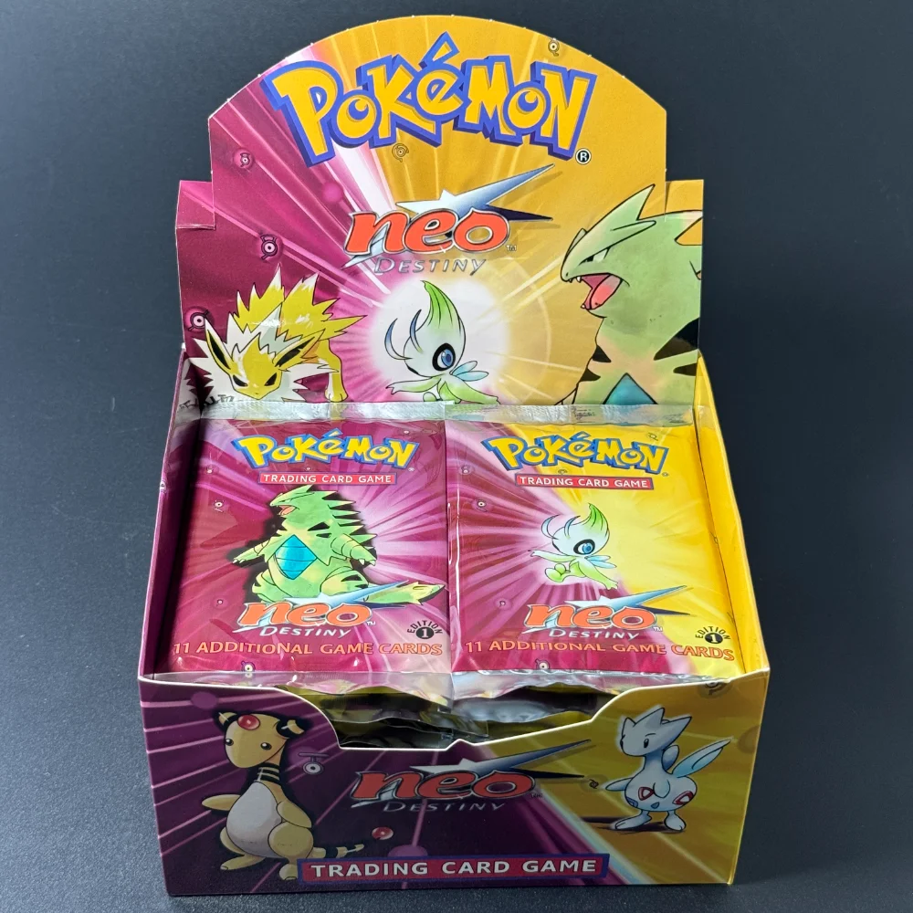 pokemon neo destiny booster box Pokémon Neo Destiny Booster Box 1st Edition 2002 WOTC English 4models 1Box  36 Packs PTCG Game Proxy cards Collecting toy gifts
