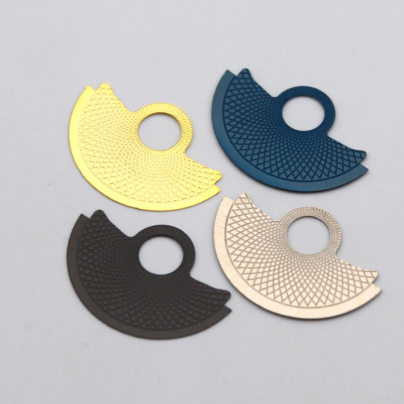 NH34 NH35 NH38 NH7 Movement Guard Automatic Hammer Green Metal Flake with Geneva Stripe UP Stickers Fit  Movement Replace Tools