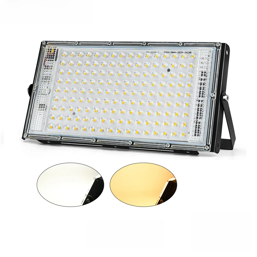 Luz de inundação led ao ar livre 50w 100 150 220v holofote à prova dwaterproof água interior led