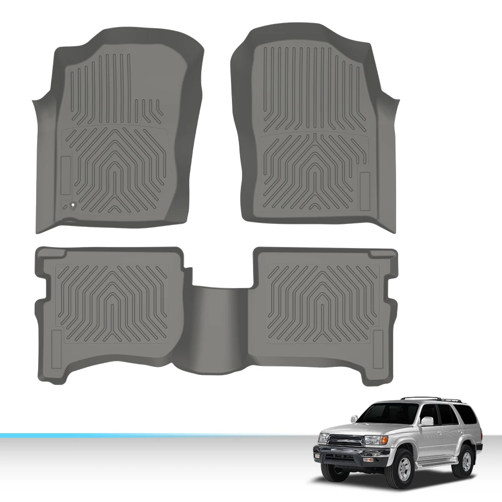 3D Molded Floor Mats All Weather Set Liners Tpe Fit for 1996-2002 Toyota 4Runner Waterproof Anti-Slip Dirt-Resistant Durable