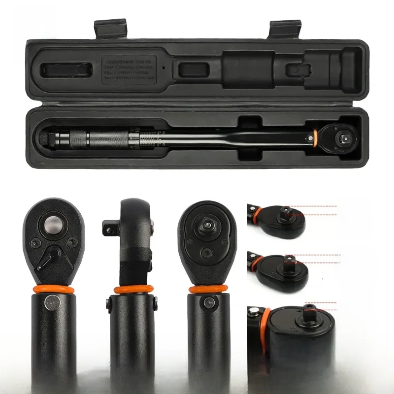 Verstelbare Momentsleutel Set 1/4 "3/8" 1/2 "Drive Precisie Preset Tool voor Auto Fiets Vierkante Ratel reparaties Handje - afbeelding 2