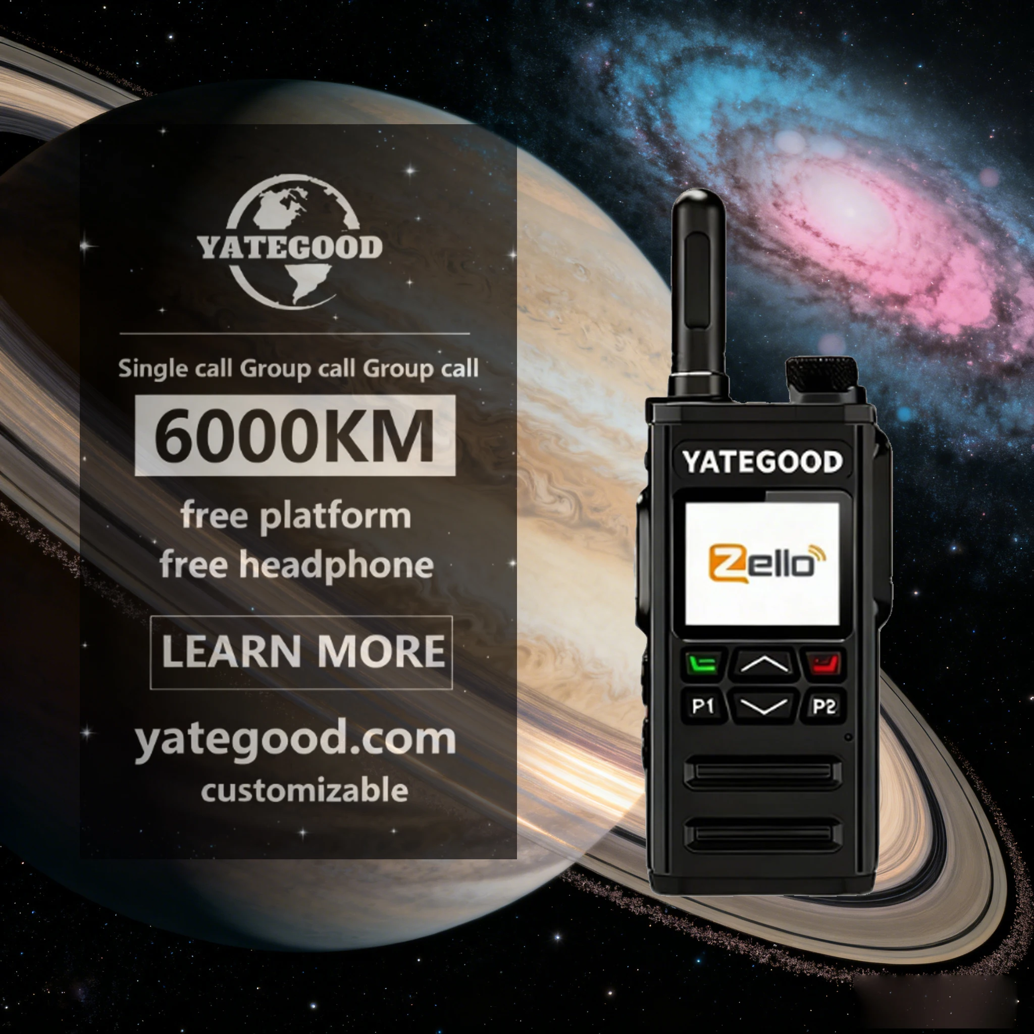 YATEGOOD G288ZELLO جهاز اتصال لاسلكي وطني 5G 6000 km أسطول موقع بناء خارجي سكة حديد الفندق وغيرها من السلع العامة