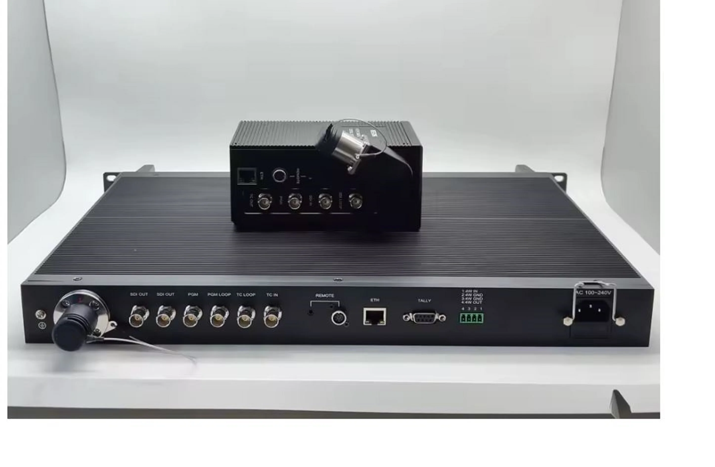 Conector de fibra SMPTE 3K93C, vídeo de retorno, convertidor de fibra óptica EFP 12G con enlace de fibra EFP con 12GSDI, intercomunicador, control remoto