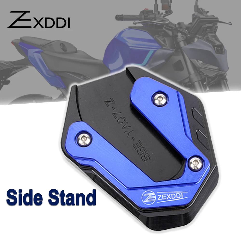 ZEXDDI Side Stand Fit For Yamaha MT-09 MT 09 MT09 /SP FZ09 2015-2022 2023 2024 Motorcycle Kickstand enlarged plate accessories