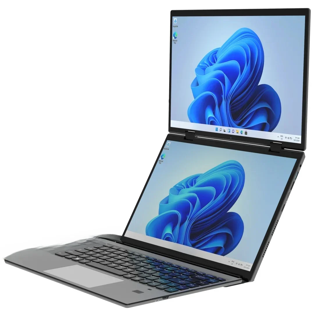 Benutzerdefiniertes Logo Dual 14-Zoll-Touchscreen N95 11. Generation DDR4 Doppel-Touchscreen Business-Laptops 2 Display YOGA Computer PC