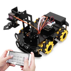 Smart Robot Kit for Arduino Project Mechanical Arm Great Fun Small Robot for Learning Programming Full Version Set with Codes