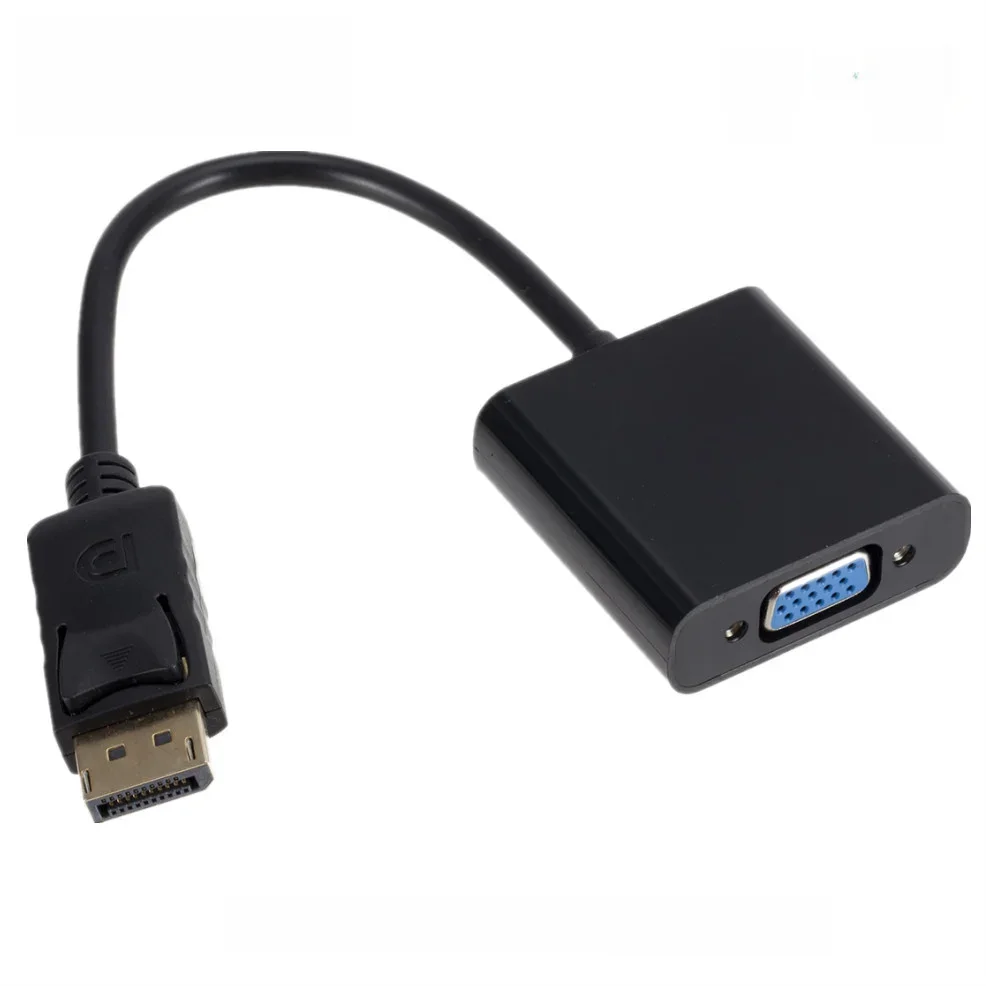 LccKaa DisplayPort Display Port DP para VGA Cabo Adaptador Conversor Macho para Fêmea para PC