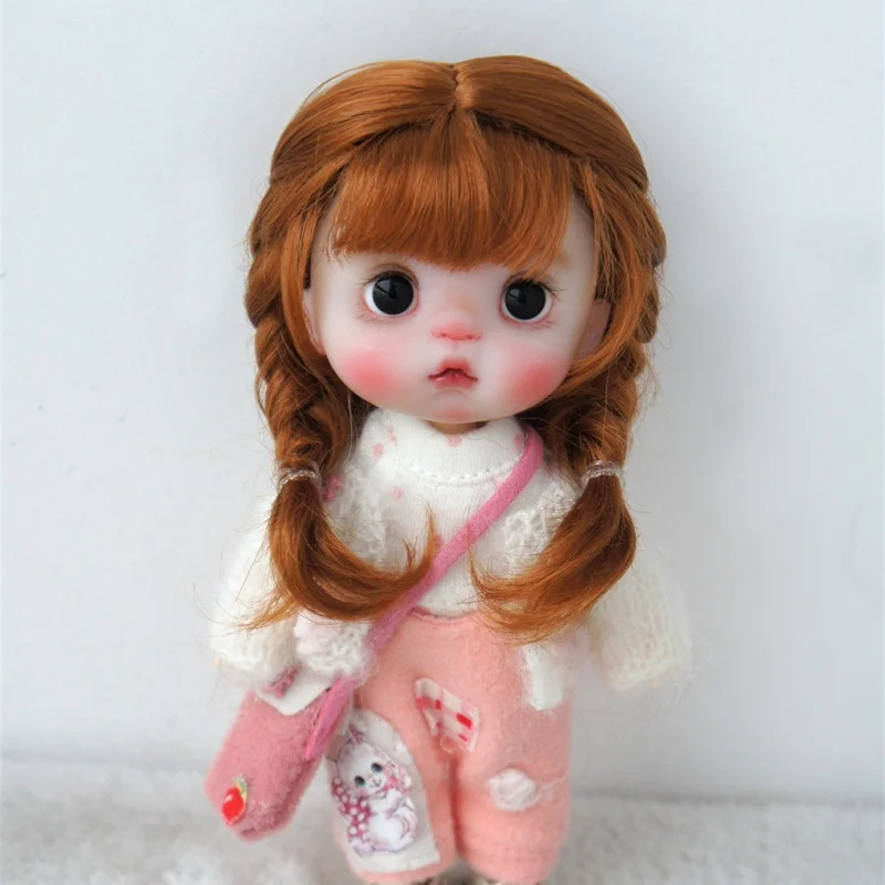 

Three Styles Cute OB11 Doll Wig Synthetic Mohair Hair Lati Yellow Suit for Size 5-6 Inch 13-15cm BJD Wholesale Cheap Accessories