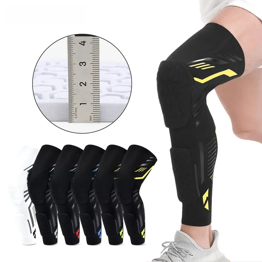 Manchon de jambe de Compression rembourré pour mollet, 1 pièce, équipement de protection de sport, attelle de tibia, Support pour Football, basket-ball, volley-ball, Football
