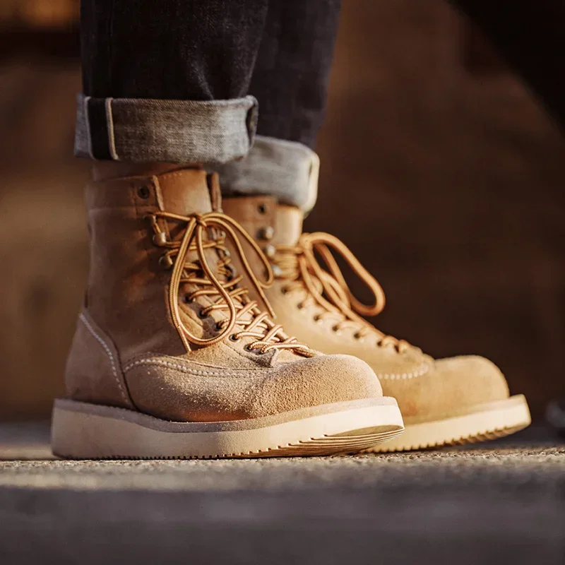Maden 2023 Winter neue Stiefeletten Herren Vintage Wildleder Leder Wüsten stiefel lässig warme