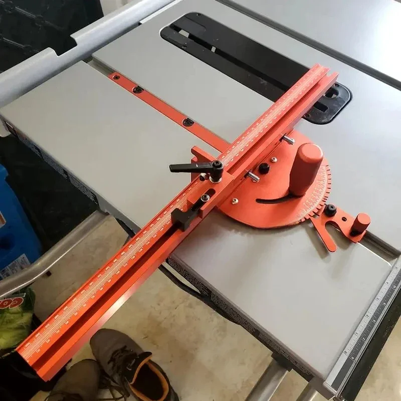 1 zestaw miernika ukośnego i profil aluminiowy 400 mm z ogranicznikiem gąsienicowym Linijka kątowa do piły stołowej Router Table Woodw — zdjęcie 2