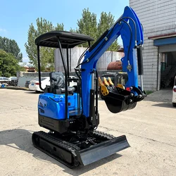 Excavadora hidráulica sobre orugas de 1,6 toneladas de alta calidad, fabricación profesional personalizada, maquinaria de jardín con cuerpo giratorio de 360 grados