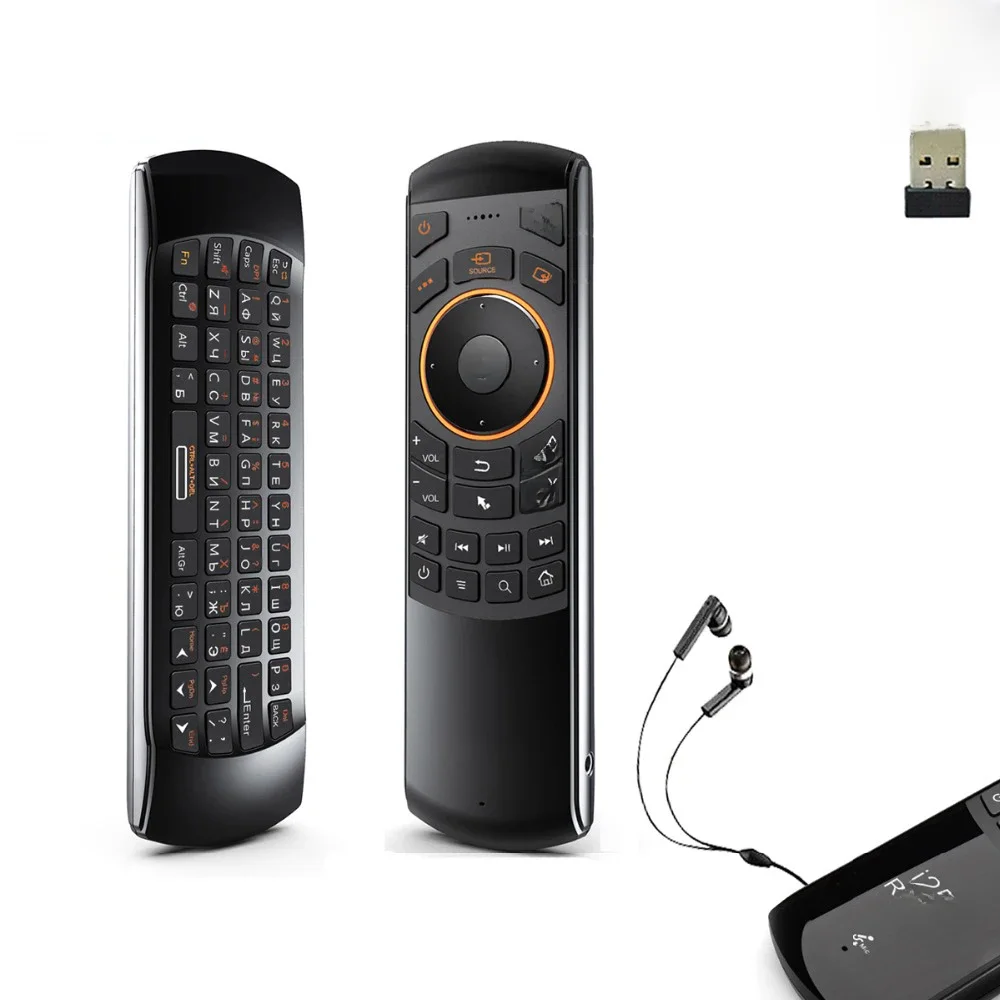 Rii i25A 2.4G Mini bezprzewodowa klawiatura Uniwersalny pilot Air Mouse z gniazdem słuchawkowym do Smart TV Android TV Box Fire TV — zdjęcie 2
