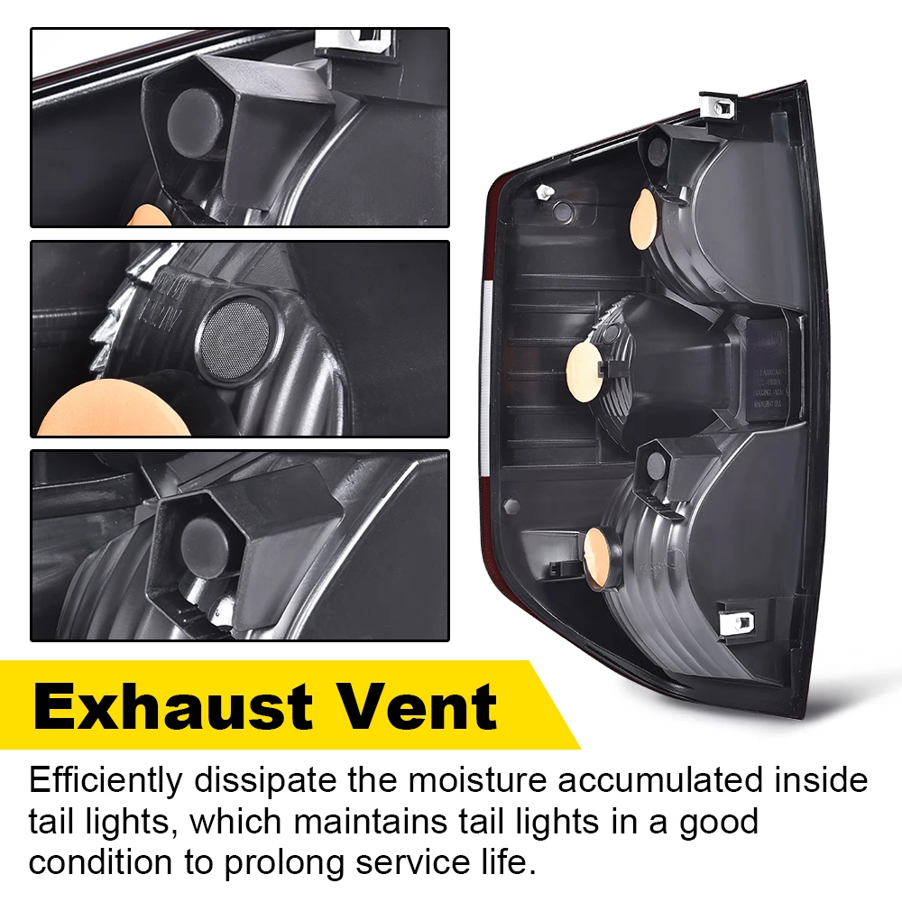 1 زوج أضواء خلفية خلفية مصابيح الفرامل الجمعية صالح ل 14-21 تويوتا تندرا المدخن مقاوم للماء سنوبروف الغبار اكسسوارات السيارات #5