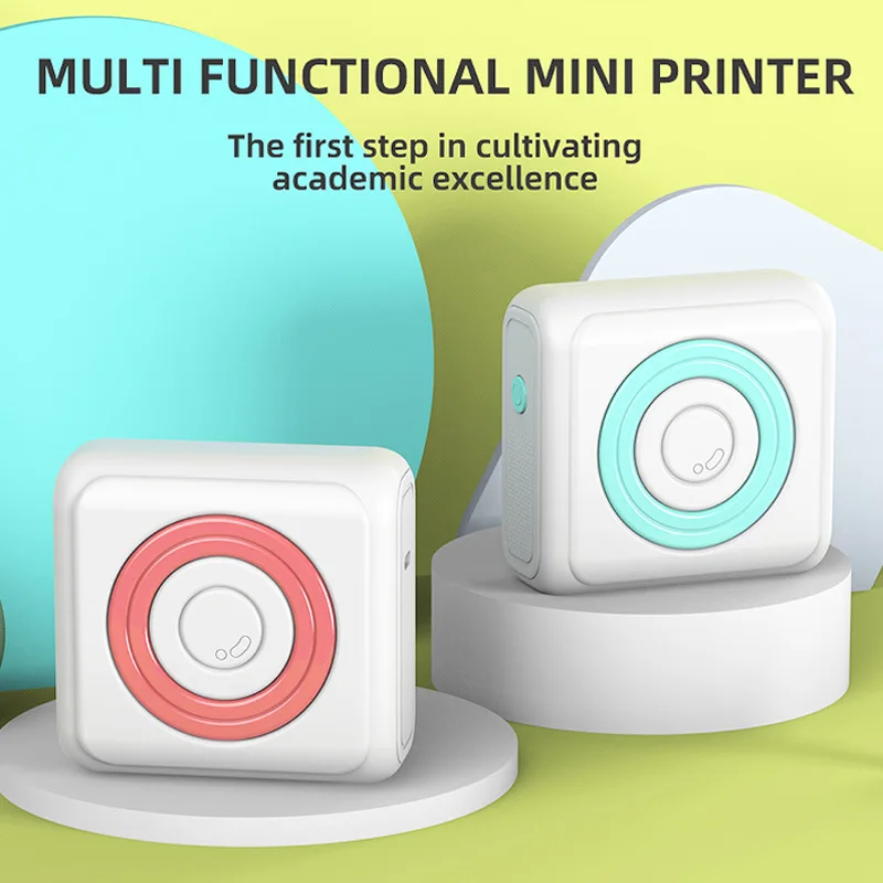 Mini Sticker Printer Portable Thermal Printer Pocket Sticker Printer Machine for kids Study DIY School Notes Gifts Kids