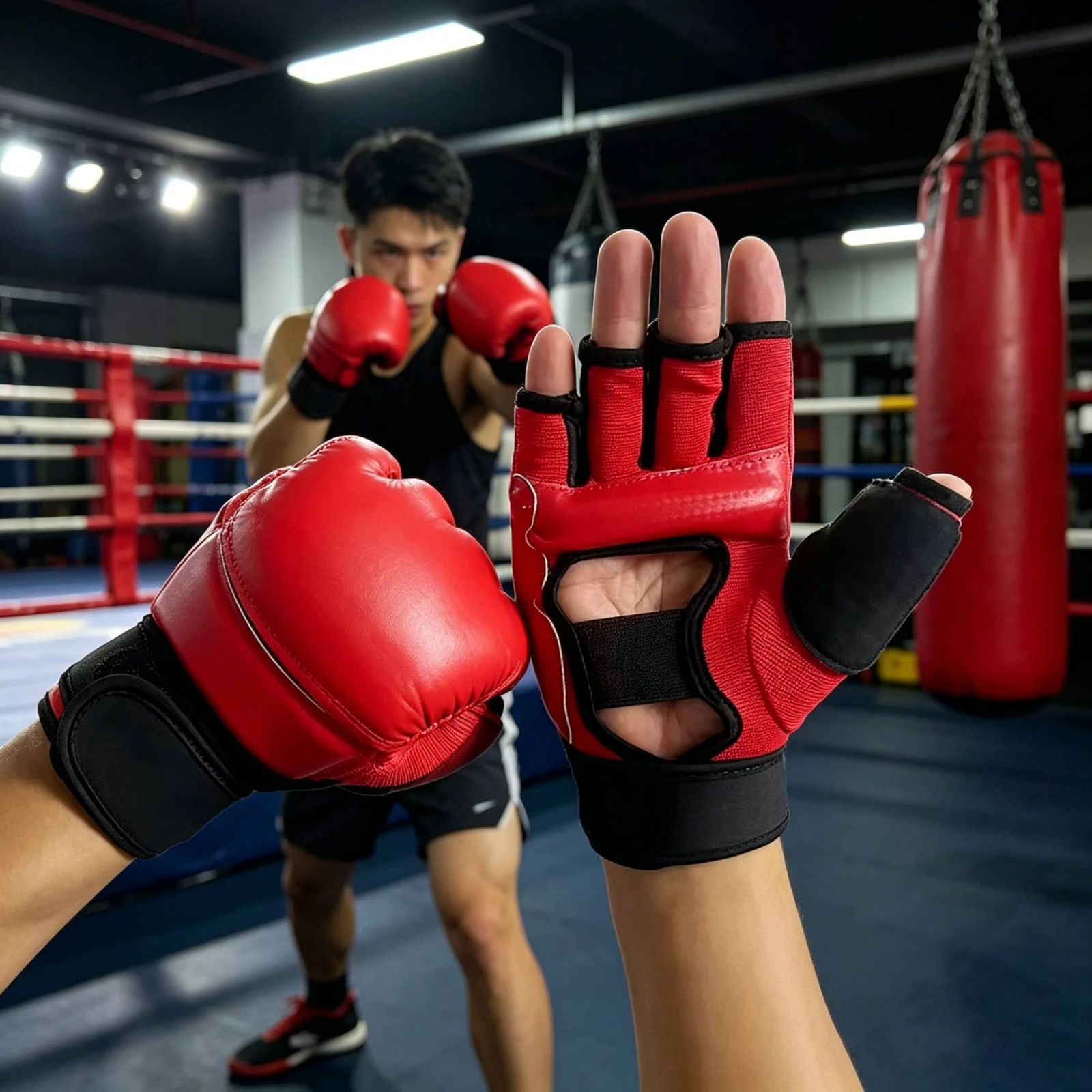 ชุดถุงมือและสนับแข้งเทควันโด ถ - Boxing Glove Set บทวิจารณ์และราคา