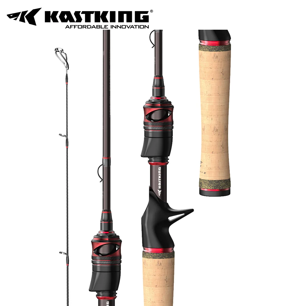 KastKing Valiant Eagle II 초경량 미끼 피네스 스피닝 캐스팅 낚싯대, 개울용 30T 탄소 섬유, 1.52-1.88m 