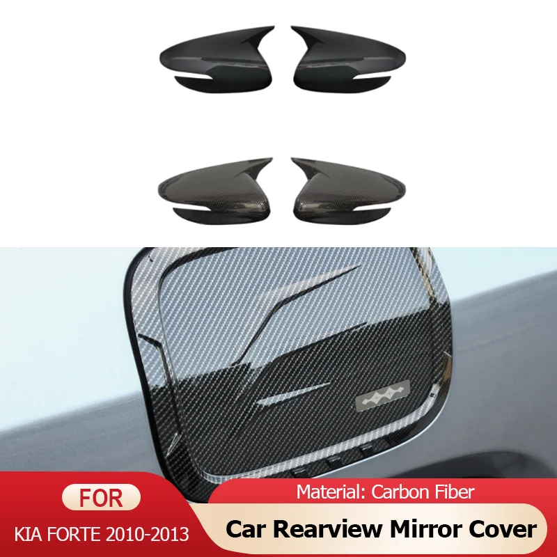 

for Kia Forte Cerato Koup TD 2010~2013 ABS Car Rearview Side Mirror Cover Wing Cap Exterior Door Rear View Case Trim Accessories