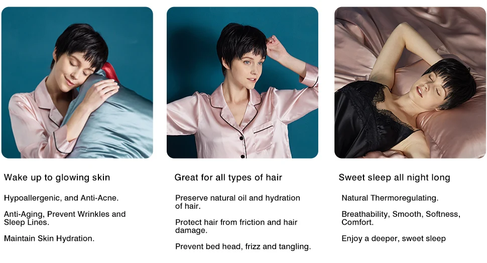 DISANGNI 100% Reine Maulbeerseide Kissenbezug für Haar und Haut, Vorderseite aus Naturseide mit Weicher, Atmungsaktiver Rückseite, Luxuriöser Kissenbezug – Detail 6