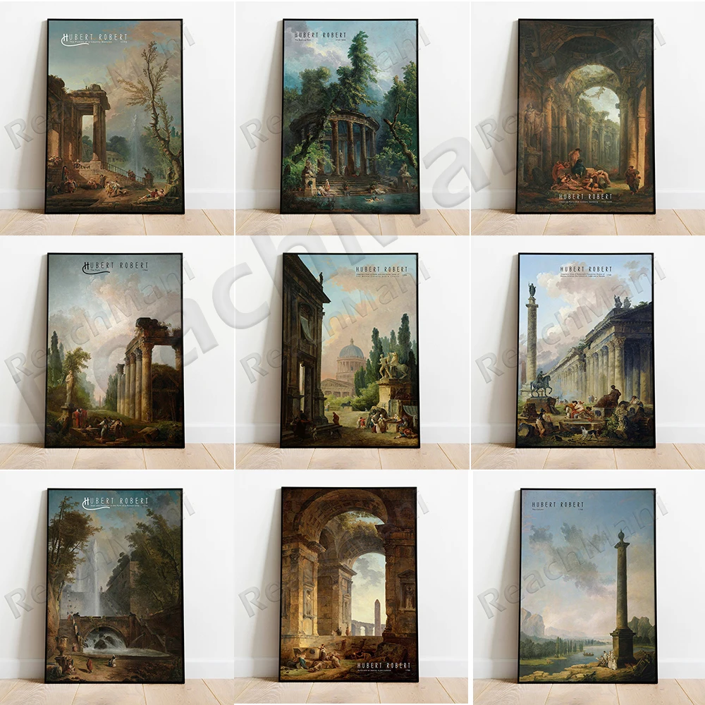 

Hubert Robert Poster, Exhibition Poster, Hubert Robert Print, Art Gallery Poster, Museum Vintage Poster, Wall Decor, Home Decor