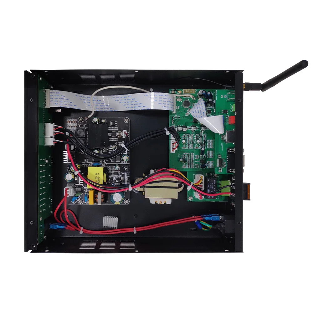 Bluetooth-compatible Power Amplifier 60W Wireless Audio Power Amplificador 100V 70V 4-16ohm USB TF Card Digital Music System