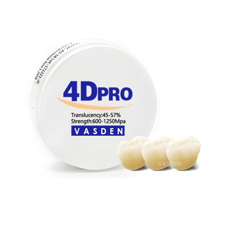 Imagem -05 - Disco de Trituração Multicamada Dental de Zircônia Vasden Bloco Zirconia 98 mm 6001250mpa a2 a3 A3.5 Cores 4d Pro 98 mm