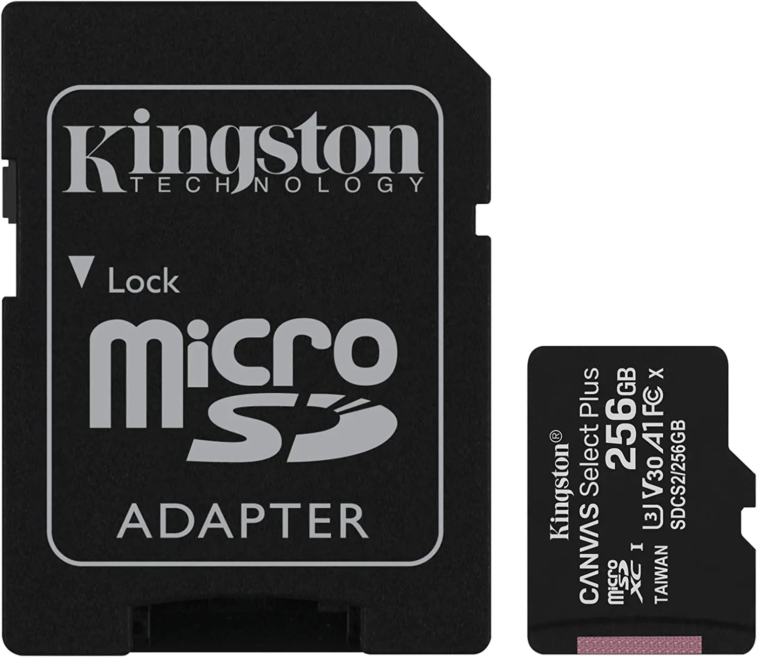 Kingston MicroSD 32GB 64GB 128GB 256GB Memory Card Canvas Select C10 SDCS2 UHS-I 80MB/s R Flash Memory Card with Adapter