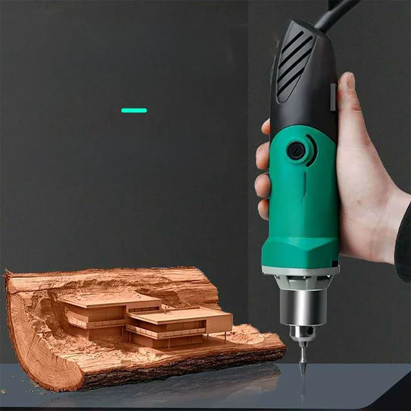 500W miniaturowy grawer wiertarka elektryczna dużej mocy grawerowanie narzędzie obrotowe 6-poziomowa regulowana prędkość Mini szlifierka wykrawarka — zdjęcie 2