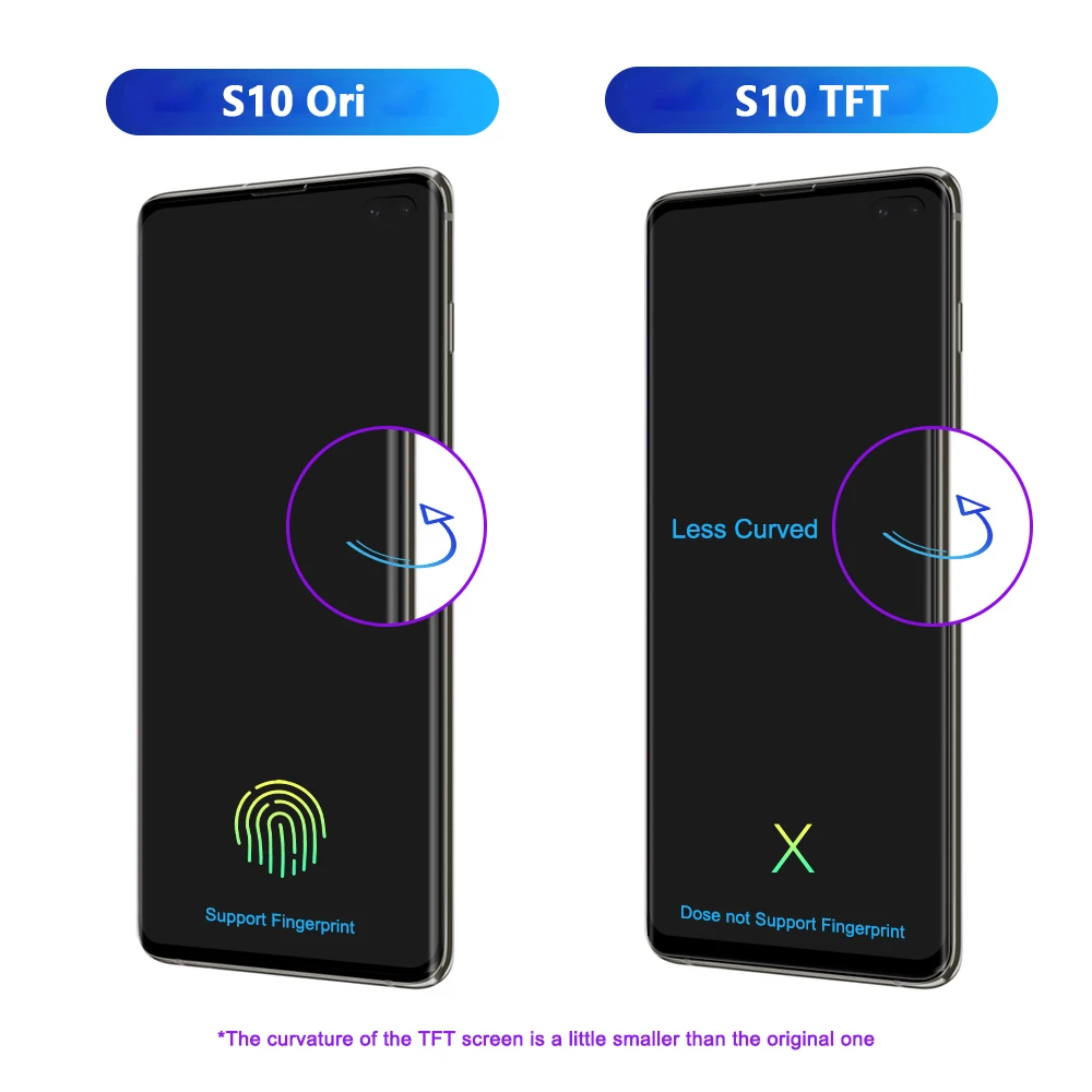 Screen with Frame for Samsung S10 G973 G973F SM-G973F Lcd Display Digital Touch Screen for Samsung S10 Assembly