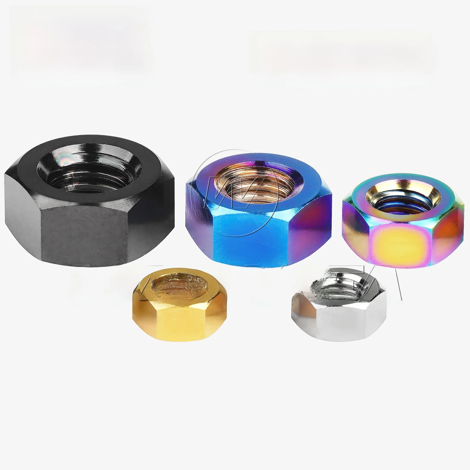 AliExpress Wanyifa GR5 Titanium Alloy Hex Nut M4 M5 M6 M8  for Bike Motorcycle Car Boat Aerospace  5/10PCS