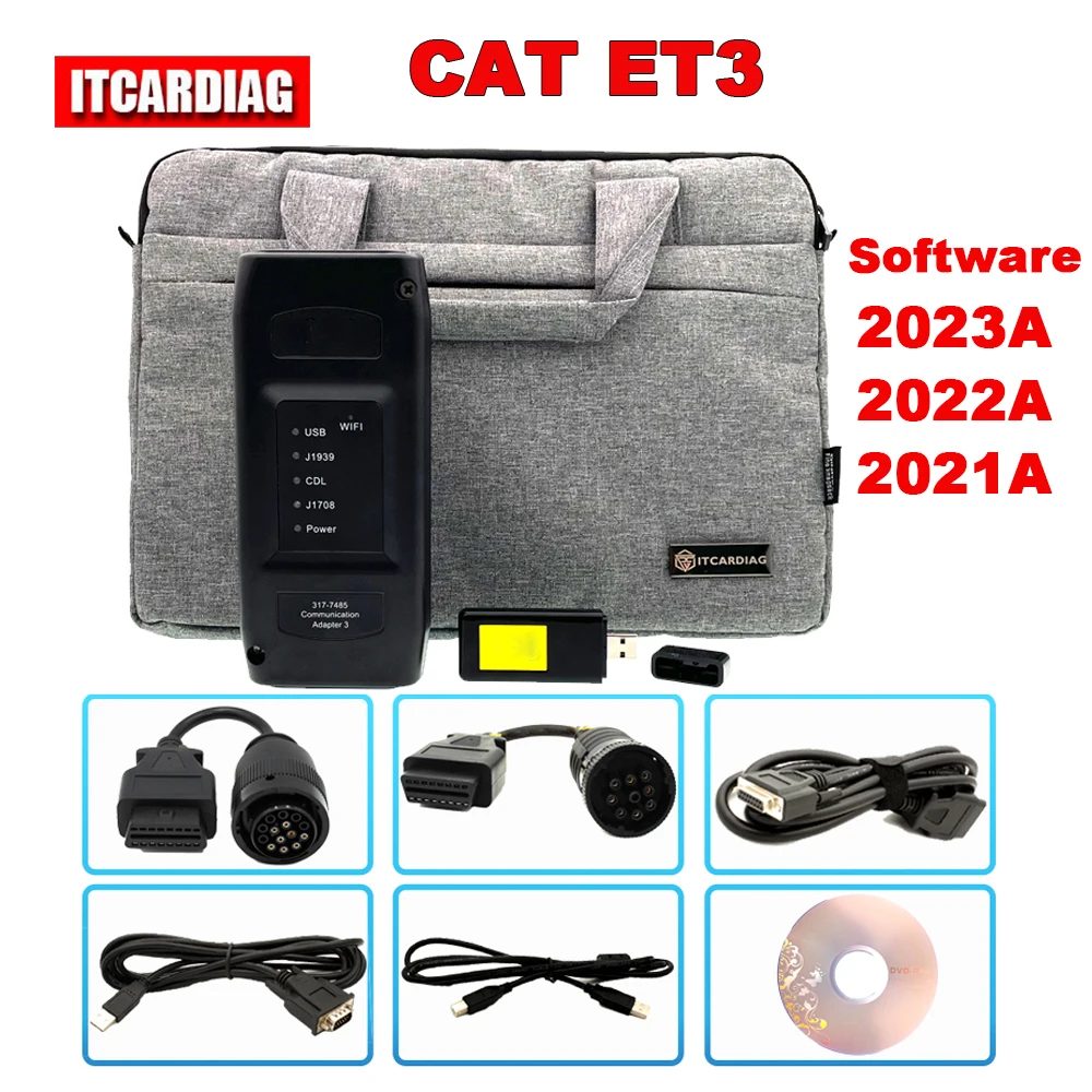 CAT ET3 Adapter 2023A 2022A 2019A For Truck Diagnostic Tool CAT3 Communication 317-7485 With Wifi ET3 Heavy Duty Truck Scanners