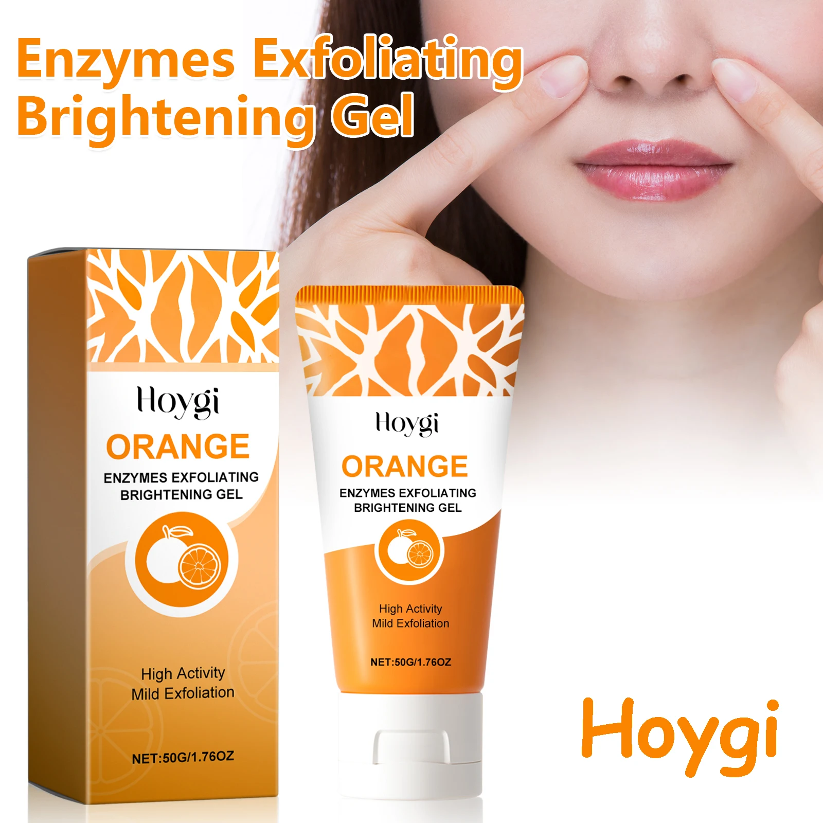 

Оранжевый отшелушивающий гель Hoygi для лица, нежное удаление омертвевшей кожи, сужение пор, уменьшение угрей, повышение гладкости, отшелушивающий гель для лица