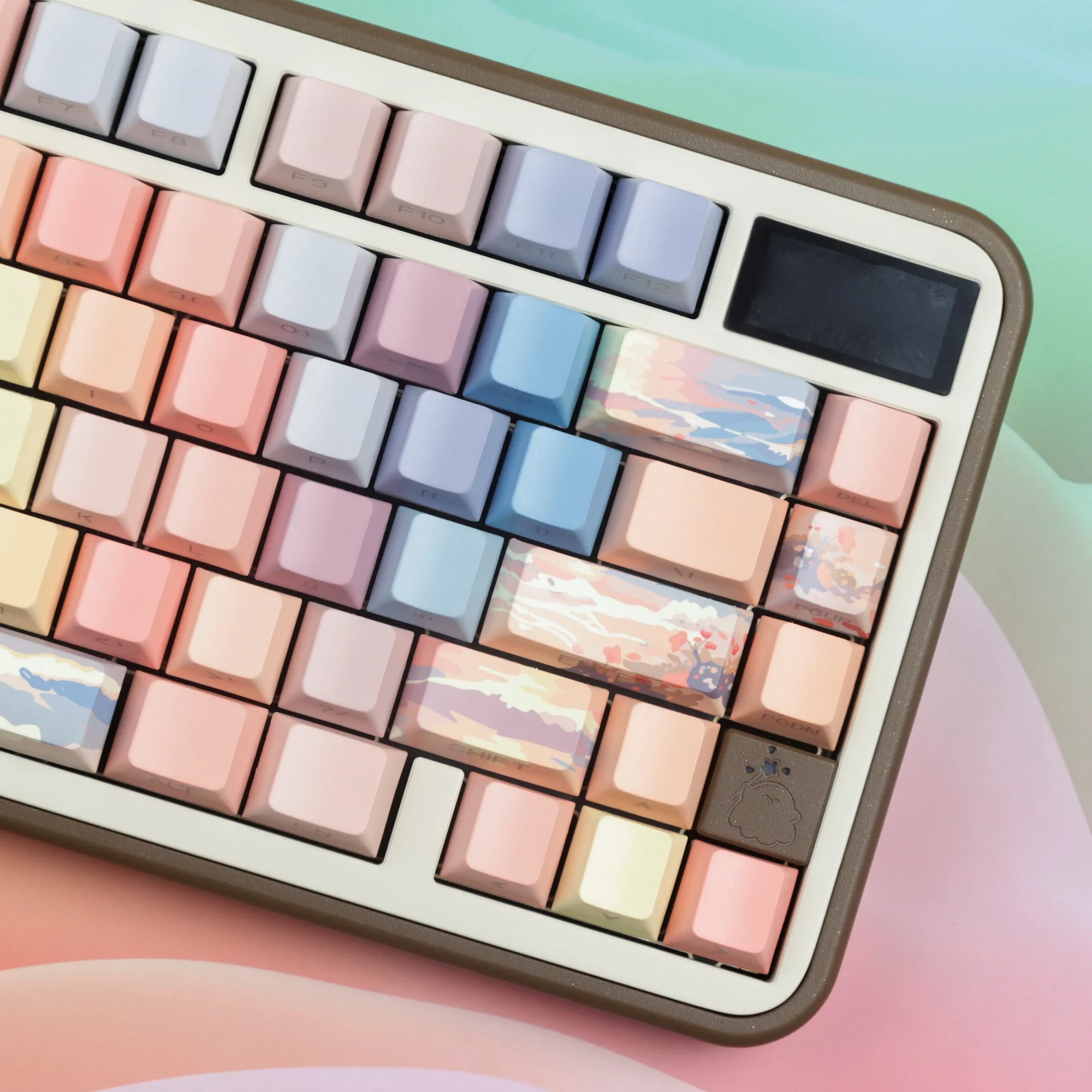 Double Shot Side Letters Keycaps PBT Material Dye-Sub Cherry Profile ISO ANSI Layout Big Set Keys Caps Setting Sun For Wooting