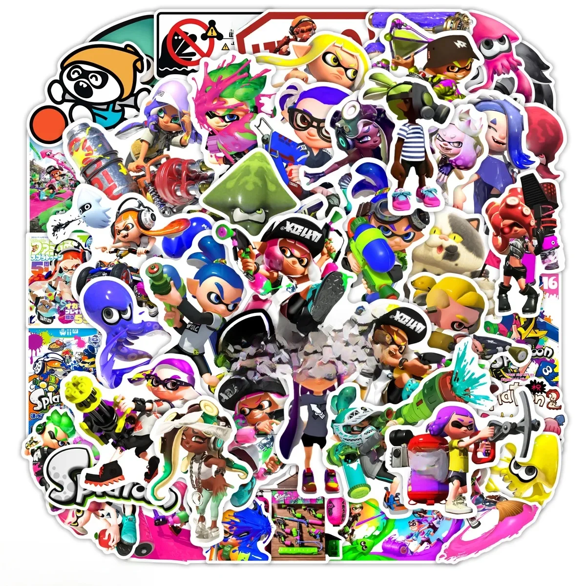 AliExpress NONE 50Pcs Splatoon Graffiti Stickers Water Bottle Laptop Phone Bicycle Luggage Case Skateboard Children Adult Sticker